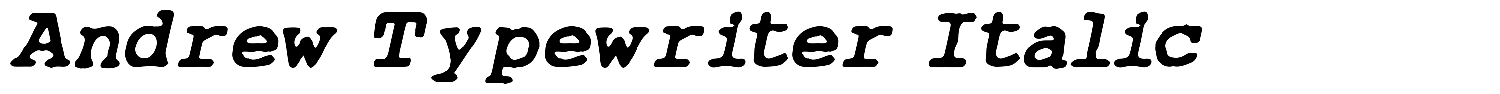 Andrew Typewriter Italic